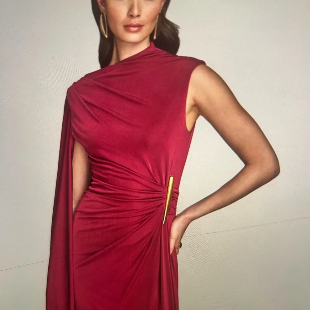 Donna Karan One Shoulder Burgundy Dress
NWT - Picture 2 of 6